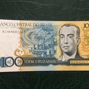 Brazil 5 Cruzeiros 1963 sign 12 Banknote Brasil Serie 2458 Free Shipping  World 