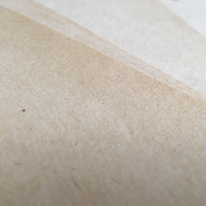 May include: Close-up of a light brown textured paper surface.
