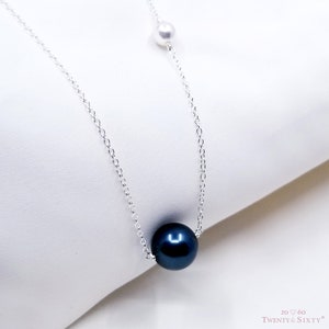 Dainty Pearl Necklace, Simple Pearl Necklace, Single Pearl Necklace, Sterling Silver Necklace, Wedding Necklace, Bridal Gift,Birthday Gift