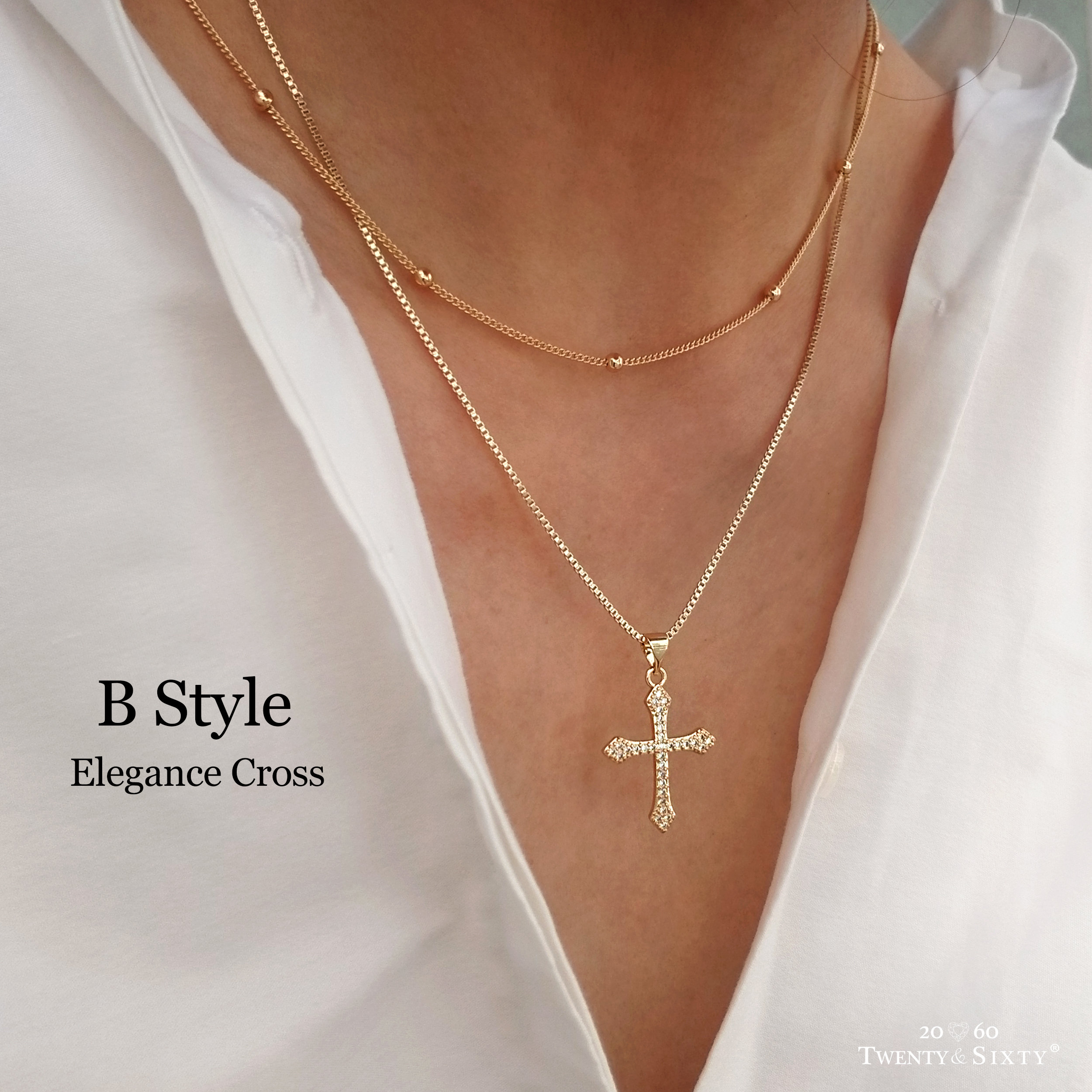 Gold Cross Necklace, Personalized Initial, Hand Stamp Disc, Religious Pendant, Gold Filled Cross Necklace, Birthday Gift, Christmas Gift