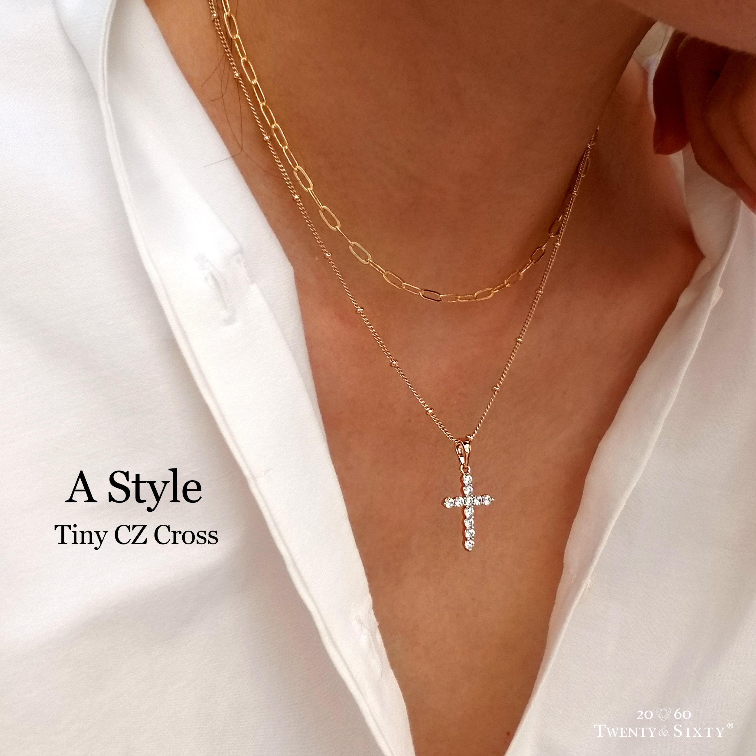Gold Cross Necklace, Personalized Initial, Hand Stamp Disc, Religious Pendant, Gold Filled Cross Necklace, Birthday Gift, Christmas Gift