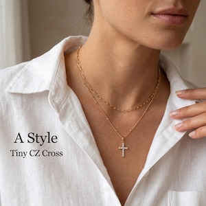 Initial Pendant Necklace Personalized Cross Design Confirmation Jewelry Woman Faith Symbol Everyday Gold Accessory Baptism Gift Girl Religious Charm Handmade Custom Engraved Monogram Disc Beautiful Spiritual Keepsake First Communion Present