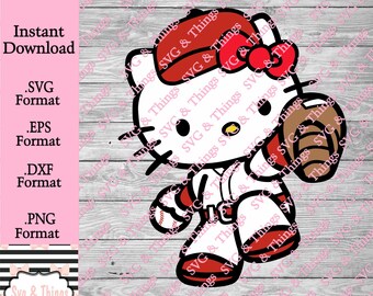 Free Free Hello Kitty Baseball Svg