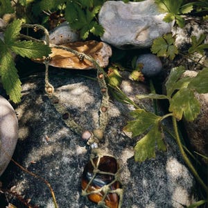 Tiger’s Eye  Crystal Macrame Necklace
