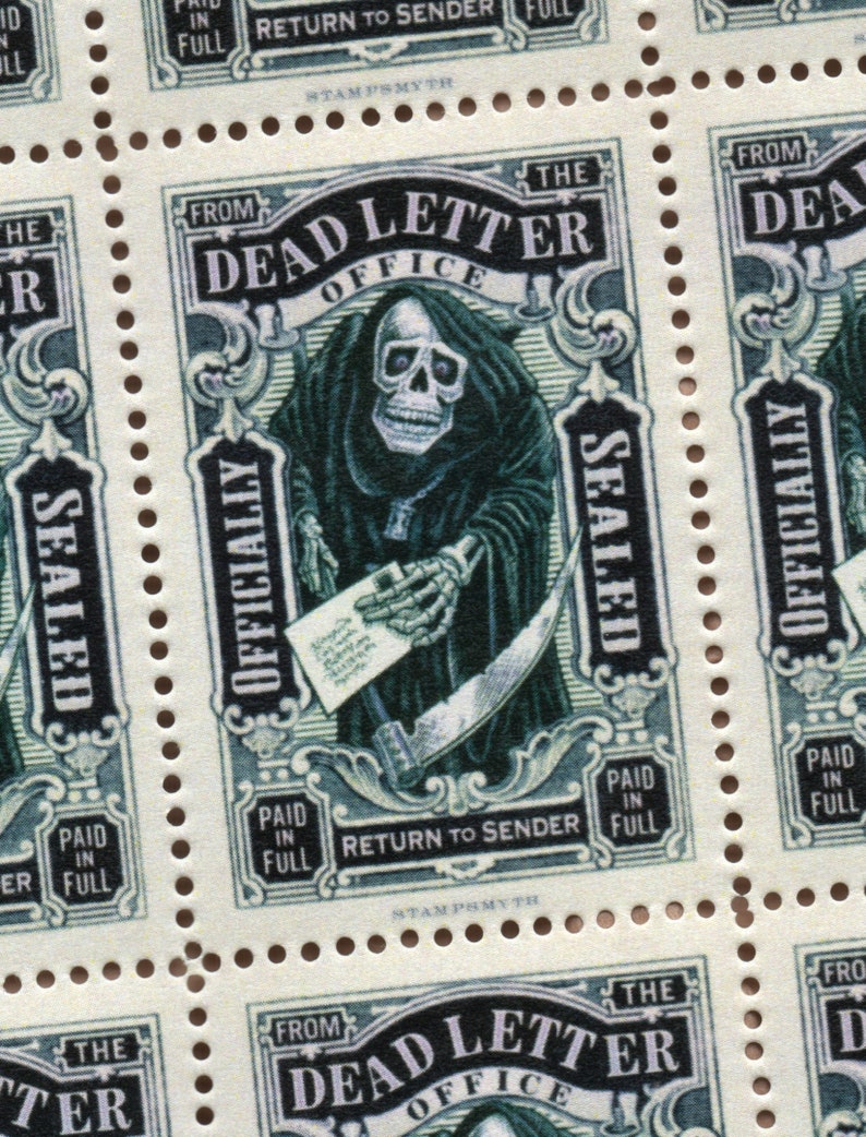 Dead Letter Office all Hallows Post Office Halloween Stamps Etsy