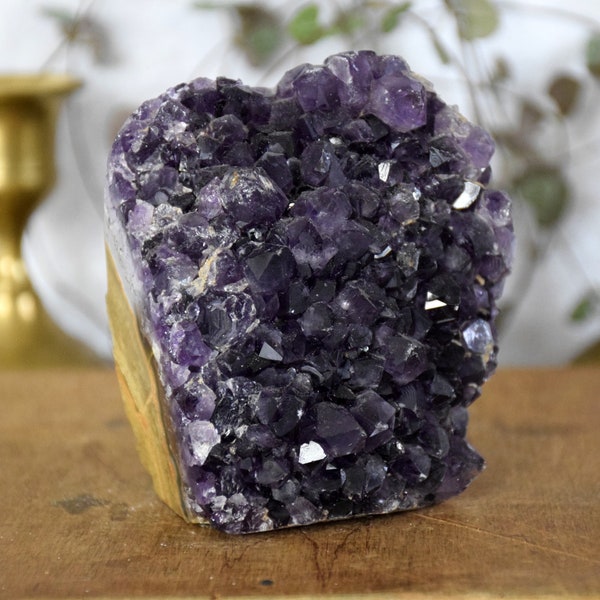 Uruguayan Amethyst Crystal Cluster - Gemstone Display/Decor Gift - Wiccan Altar - Christmas / Birthday / Wedding / Housewarming