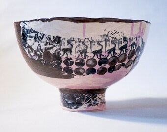 VEB Haldensleben -East German Pottery 8103 Modernist Cute little GDR Vase Mid Century Fat Lava