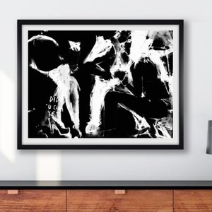 Porn, Threesome, Blowjob, Cumshot, Abstract Nude Art, Erotik Stockings, Fine Art Print, Shabby, Home Decor, Wall Art, Printable Download image 3