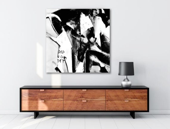 Threesome Nude Art Blowjob Penis Pop Art Cum Black White - Etsy