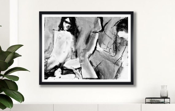 Nude Black Art - Urban Nude Art Shabby Threesome Porn Black White Erotik - Etsy Australia