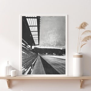 Liverpool Anfield Road, Stadium, Sketch Design, Soccer, Premier League, Black White, Wall Art, Home Decor, Printable Download