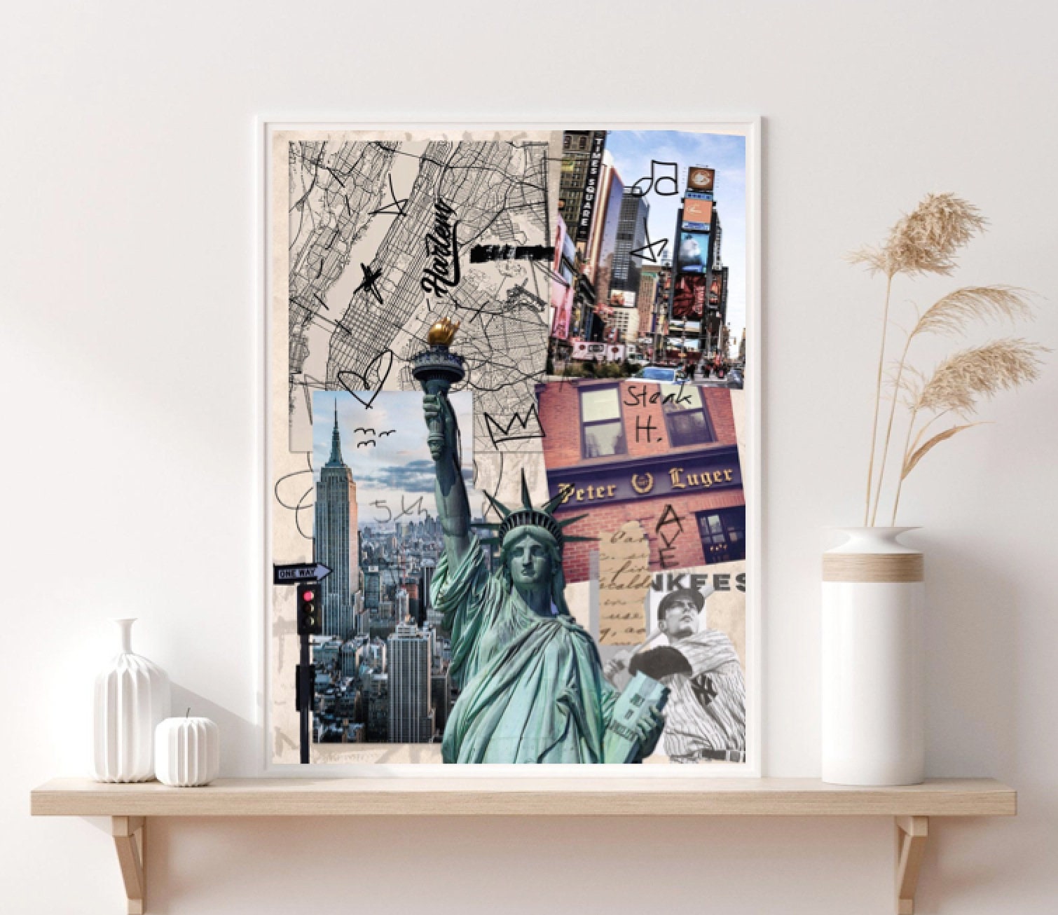 New York Urban Collage Design Pop Art City Map Scribble picture pic