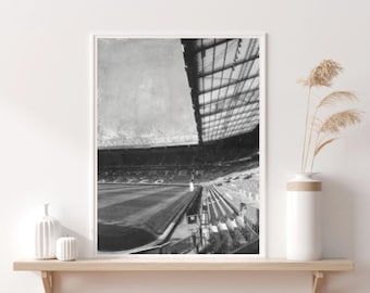 Manchester United, Old Trafford, Stadium, Sketch Design, Soccer, Premier League, Black White, Wall Art, Home Decor, Printable Download