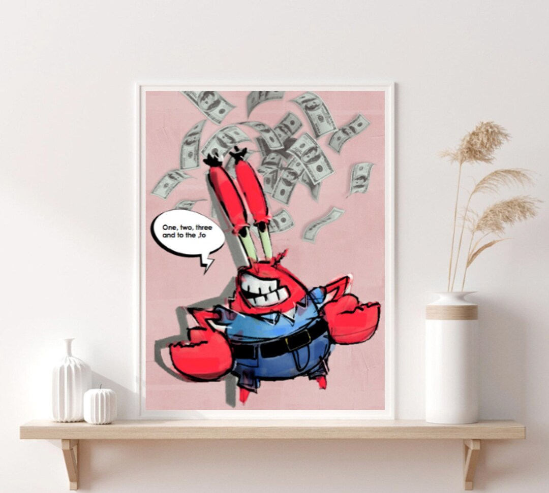 Mr Krabs Spongebob, Urban Pop Art, Hip Hop Lyrics, Rap, Money, Dollars