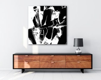 Threesome, Nude Art, Stockings, Penis, Pop Art Cum, Black White, Modern Abstract, Erotik, Porn, Wall Art, Home Decor, Printable Download