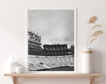 Lambeau Field, Green Bay Packers, Skissdesignstadion, Modern konst, Svartvitt, Fotbollsväggkonst, Heminredning, Utskrivbar nedladdning