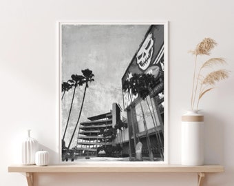Tampa Bay Buccaneers Stadium, Sketch Design, Palmtrees Skull, Modern Art, Black White, Football Wall Art, Home Decor, Printable Download