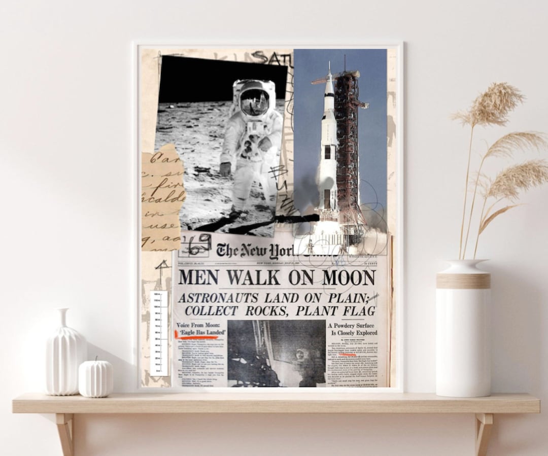 Apollo 11, Urban Pop Art, Collage Design, Moon, Neil Armstrong, Buzz ...