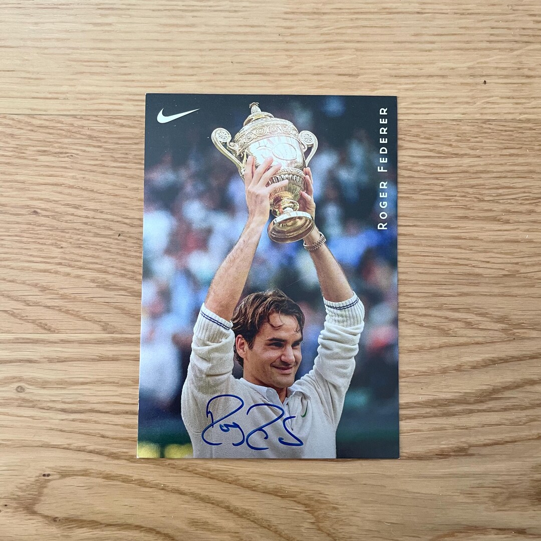 ロジャー・フェデラー、直筆サイン入りナイキカード ウィンブルドン