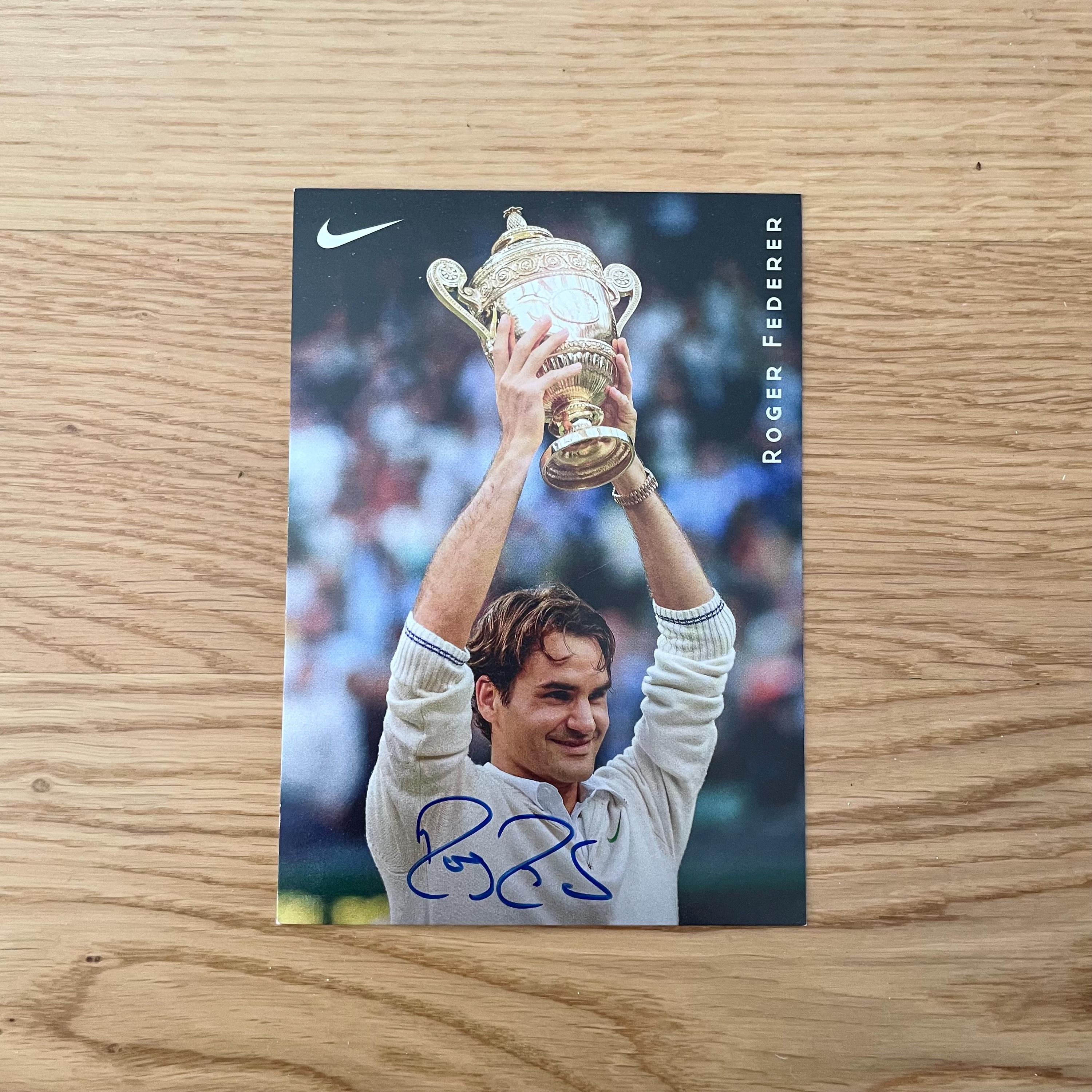 ロジャーフェデラー 直筆サイン カード NIKE ロジャー・フェデラー、直筆サイン入りナイキカード ウィンブルドン