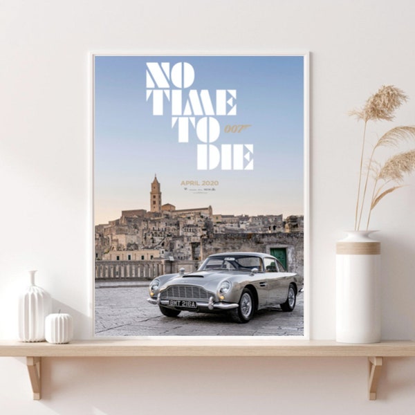 James Bond, No Time to Die, Daniel Craig, Print, Movie Poster, Bond Girl, DB5, Wall Art, Home Decor, Printable Download