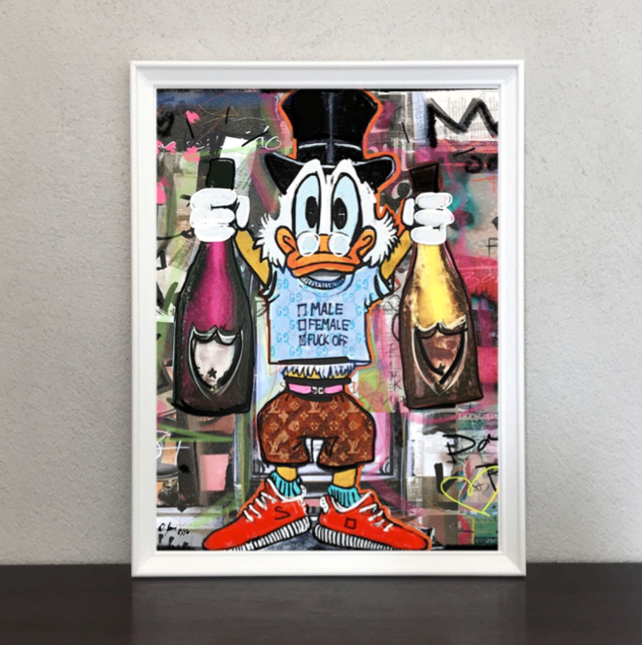 Scrooge Mcduck Urban Pop Art Champagne Fashion Comic picture image