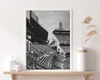 Cleveland Browns Stadium, Sketch Design, FirstEnergy Stadium, Modern Art, Football, Black White, Wall Art, Home Decor, Printable Download