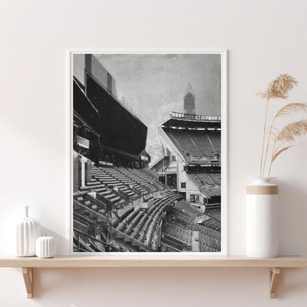 Cleveland Browns Stadium, Sketch Design, FirstEnergy Stadium, Modern Art, Football, Black White, Wall Art, Home Decor, Printable Download