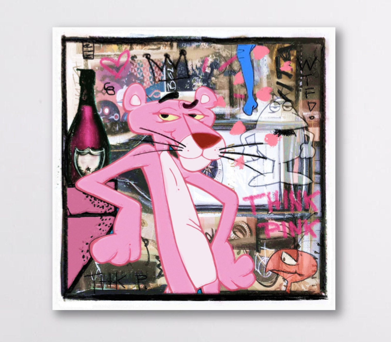 Pink Panther Urban Pop Art Champagne Ant Little Man Think - Etsy