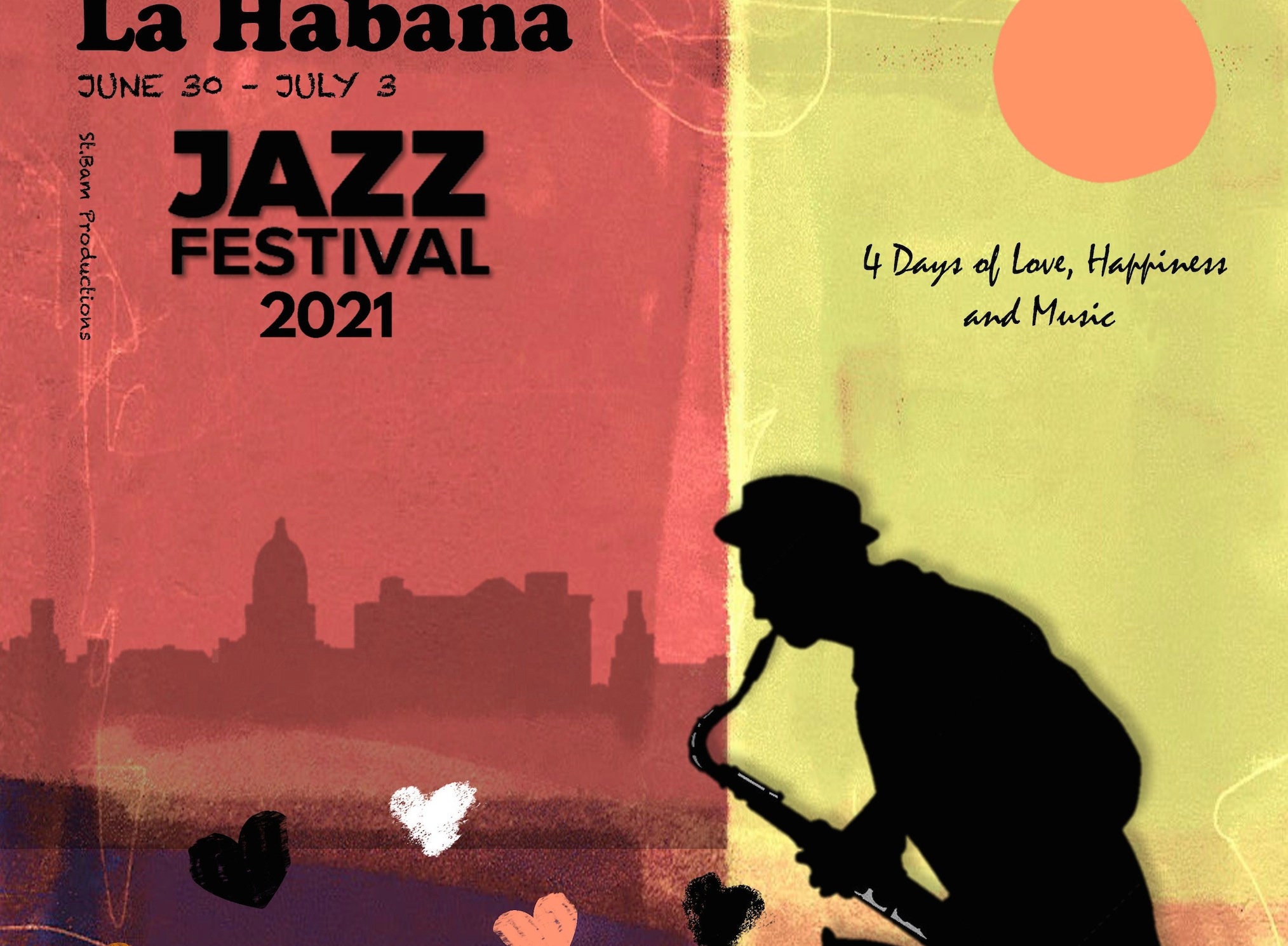 2024-25 秋冬新作  ハイブランドの Pop Festival, Jazz Habana La Art, Music Concert Flyer Cuba アート・デザイン・音楽