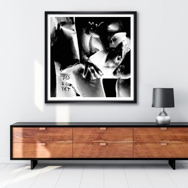 Nude Art, Interracial Threesome, Porn, Black White, Girls Erotik, Modern Art, Penis, Wall Art, Home Decor, Printable Télécharger