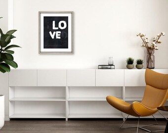 Love, Ignorance, Pop Art, Modern Art, Subtle Message, Black White, I loved you, Streetart, Wall Art, Home Decor, Printable Download