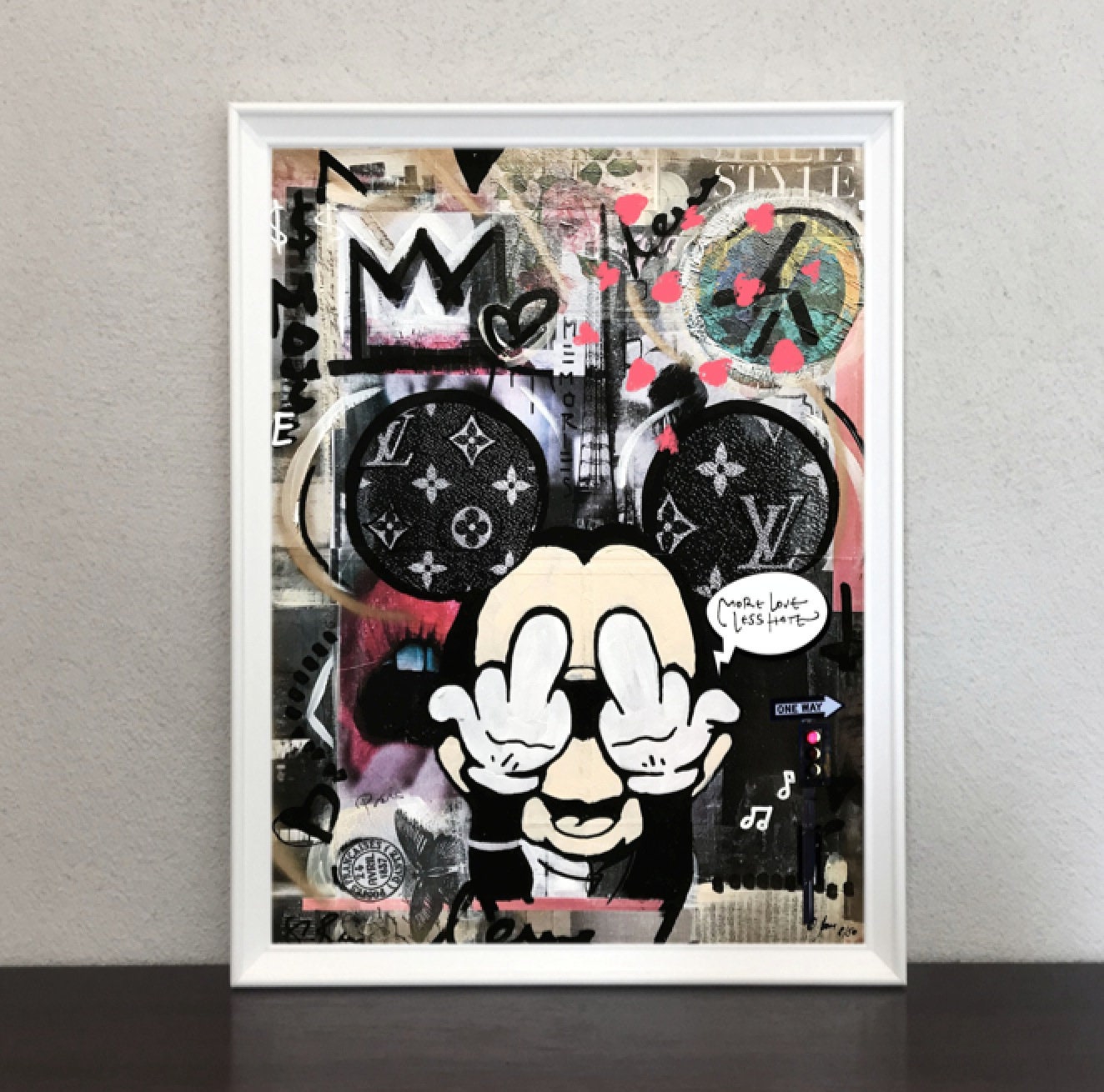 Mickey Mouse Pop Art Fashion Luxury LOVE Modern Art Paris 