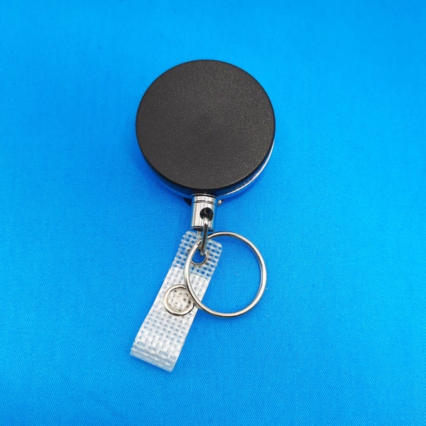 Badge Reel Heavy Duty Retractable – 25.5” Steel Cable – 1” Split Ring - Reinforced Vinyl Strap - Available in larger lots, search my store!