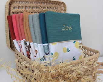 Protège carnet de santé personnalisé | Cadeau de Naissance original | Broderie bébé