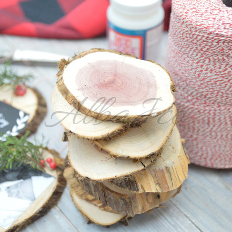 Cedar wood cookies/slices for crafting rustic Christmas Etsy