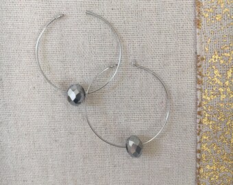 Upcycled hoop earrings