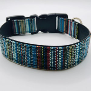 Dog collar &quot;Ethno&quot; colorful rainbow No. 6, S/meter adjustable up to 37 cm circumference, 2.5 cm wide,