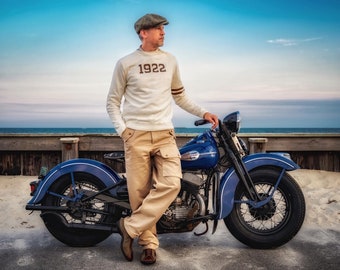 Motorcyclist at the Beach
