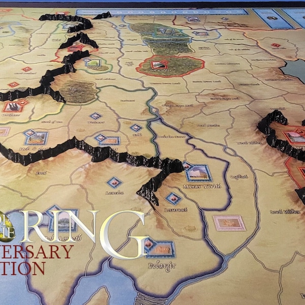 War of the Ring 2nd Edition Anniversary Edition Mountains | Deluxe Game Mat Mountains