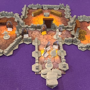 Gloomhaven Walls - Compatible with D&D, Frosthaven, Jaws of the Lion, Pathfinder, hex base miniatures