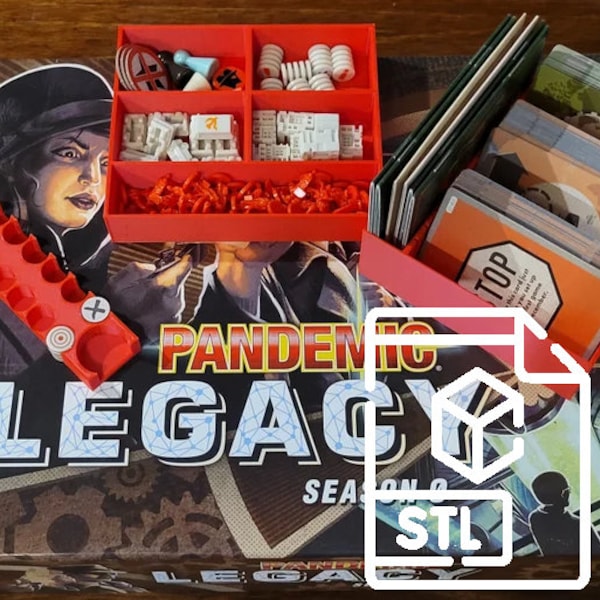 Pandemic Legacy Seizoen 0 Inserts/Organisatoren - STL-bestanden digitale download