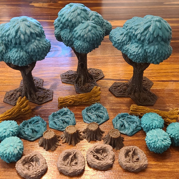 Forest Scenery for Gloomhaven, JotL, Frosthaven, DnD, and other table top RPG games