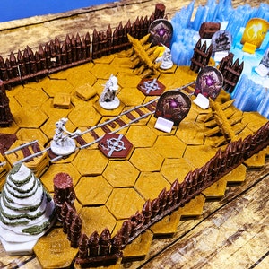 Frosthaven Walls - Compatible with D&D, Gloomhaven, Jaws of the Lion, Pathfinder, hex base miniatures - openlock hex tiles