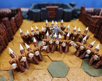 Spike Barricades - Premium 3D terrain for TTRPG, Gloomhaven, DND, Heroscape and more!