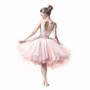 Ballerine délicate, danseuse de ballet gracieuse, ensemble de cliparts aquarelle imprimable, 10 fichiers JPG aquarelle de haute qualité, créations en papier, fabrication de cartes