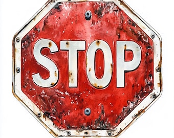 Watercolor Stop Sign Clipart Bundle (digital Download) - Etsy