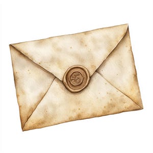 Paquete de imágenes prediseñadas de acuarela imprimibles con sobres desgastados vintage, 10 archivos JPG de acuarela de alta calidad, manualidades con papel, fabricación de tarjetas