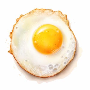 Fried Egg Breakfast, Printable Watercolor Clipart Bundle, 10 High Quality Watercolor JPGs, Paper crafts, Card Making