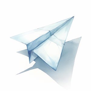 Illustrazione di aeroplano di carta, bundle di clipart di acquerelli stampabili, 10 JPG di acquerelli di alta qualità, lavori di carta, creazione di biglietti